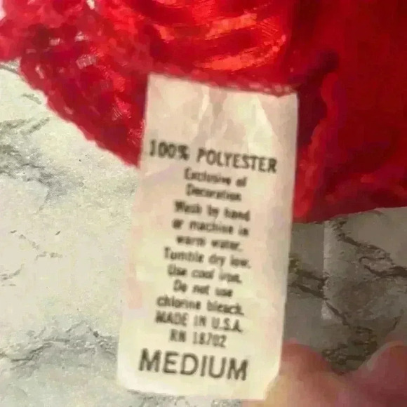 Vintage 80s Red Jaclyn Smith Lace Ruffle Tank Deep V - Picture 7 of 7